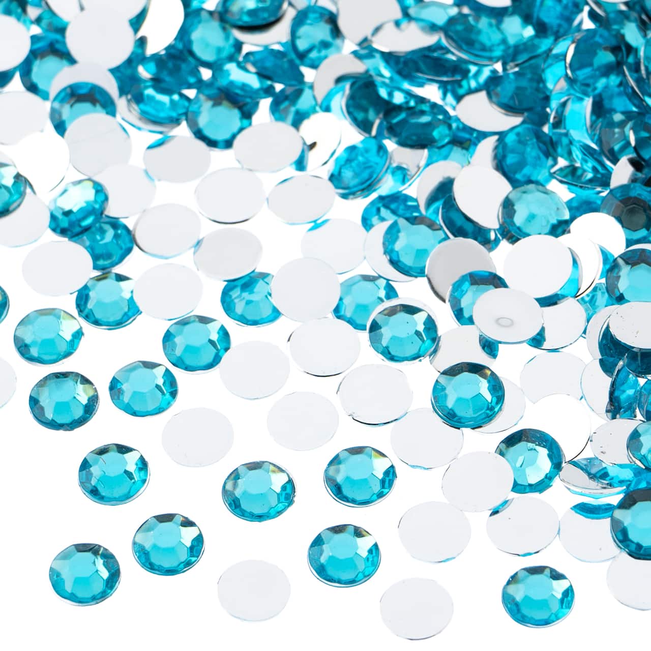 John Bead 6mm Acrylic Round Flat Back Rhinestones, 1,000ct.